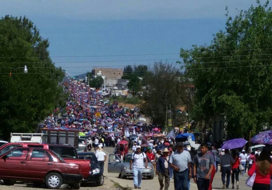 Se moviliza S-22 en Asunción Nochixtlán a un año del desalojo.