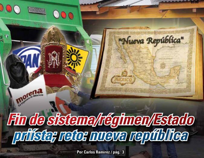 Fin de sistema/régimen/Estado priísta; reto: nueva república: Carlos Ramírez