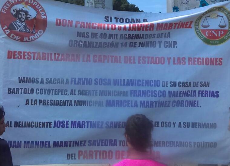 Arremeten “panchitos” contra Flavio Sosa, lo amenazan