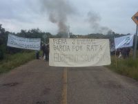 UPSISUR bloquea en apoyo a los habitantes de la Cieneguilla.