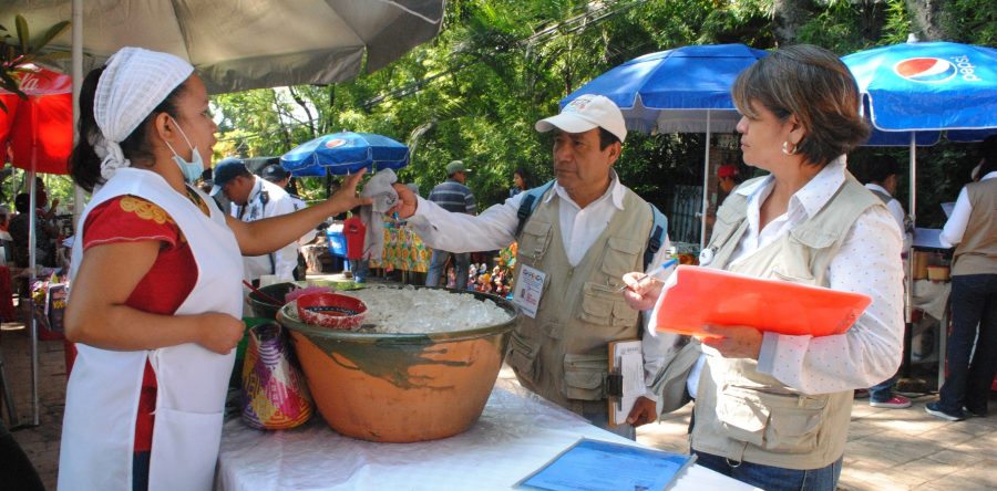 Verifican buen estado de alimentos que se expenden en puestos de las Escaleras del Fortín