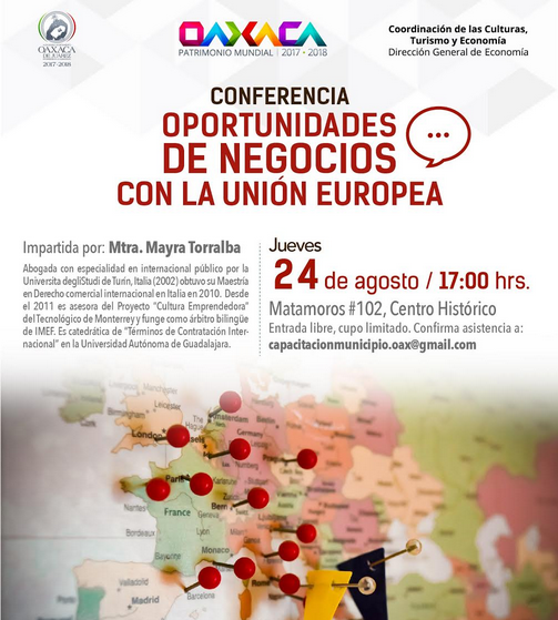 Invitan a la conferencia “Oportunidades de  Negocios con la Unión Europea”