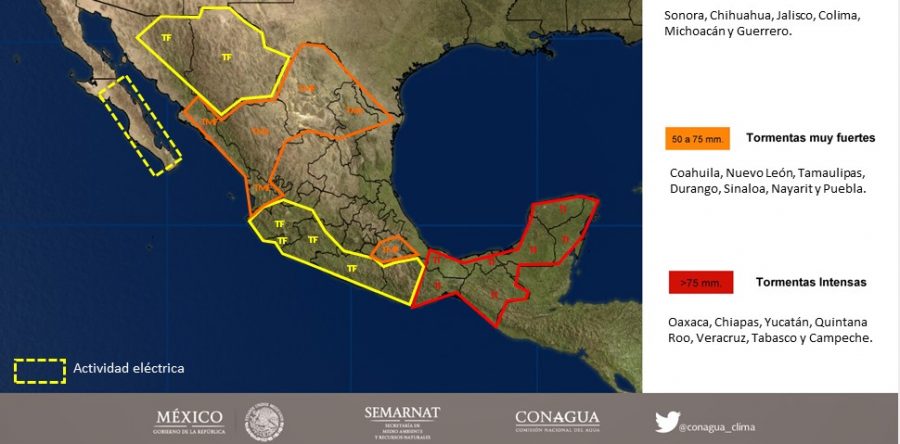 Oaxaca en alerta verde por Tormenta Tropical “Franklin”