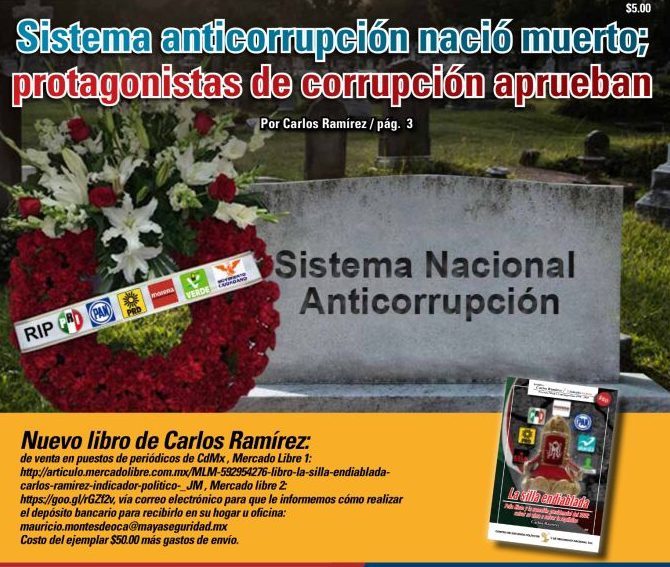 Sistema anticorrupción nació muerto; protagonistas de corrupción aprueban: Carlos Ramírez