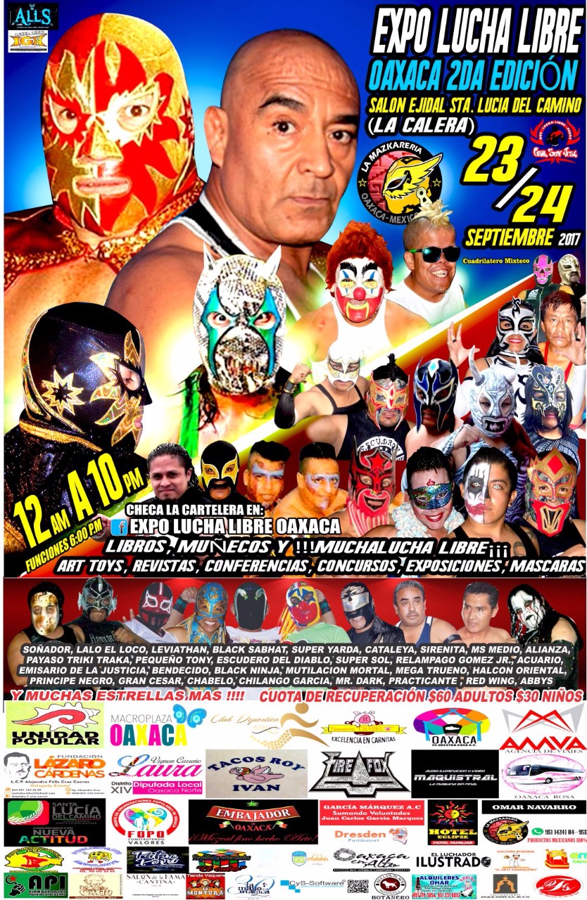 Realizaran segunda edición  de la “Expo Lucha Libre Oaxaca 2017”