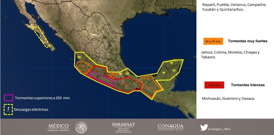 Depresión Tropical evoluciona a Tormenta Tropical “Max”, causará lluvias en Oaxaca