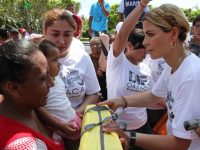 Continúa Ivette Morán recorriendo zonas afectadas del Istmo