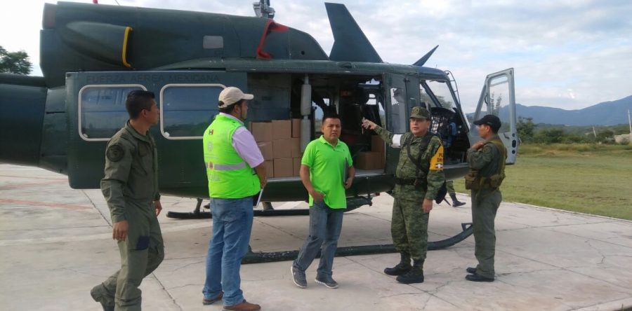 Inicia puente aéreo en apoyo a comunidades de la Sierra Sur
