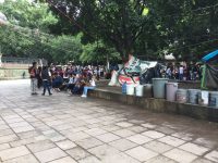 Normalistas protestan a 3 años de lo sucedido en Ayotzinapa.