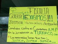 Protestan MP’S en las instalaciones de la Fiscalía.