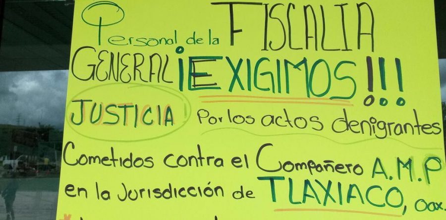 Protestan MP’S en las instalaciones de la Fiscalía.