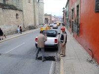 Plan Emergente de Bacheo atiende calles del centro histórico