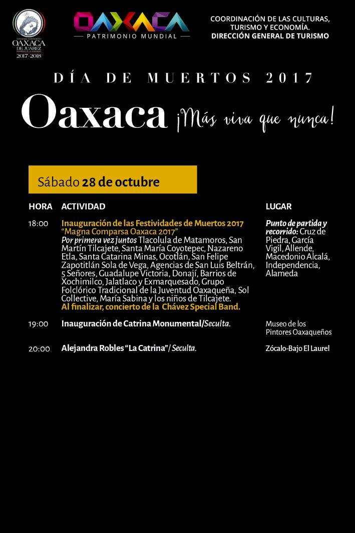 Invitan a disfrutar del programa “Oaxaca ¡Más viva que nunca”