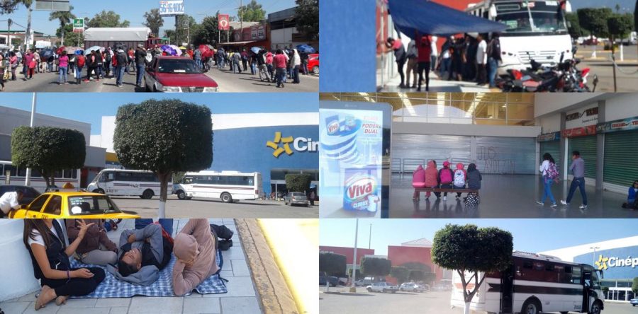 Cierran crucero de Aeropuerto y Avenida Universidad, maestros y normalistas radicalizan sus acciones