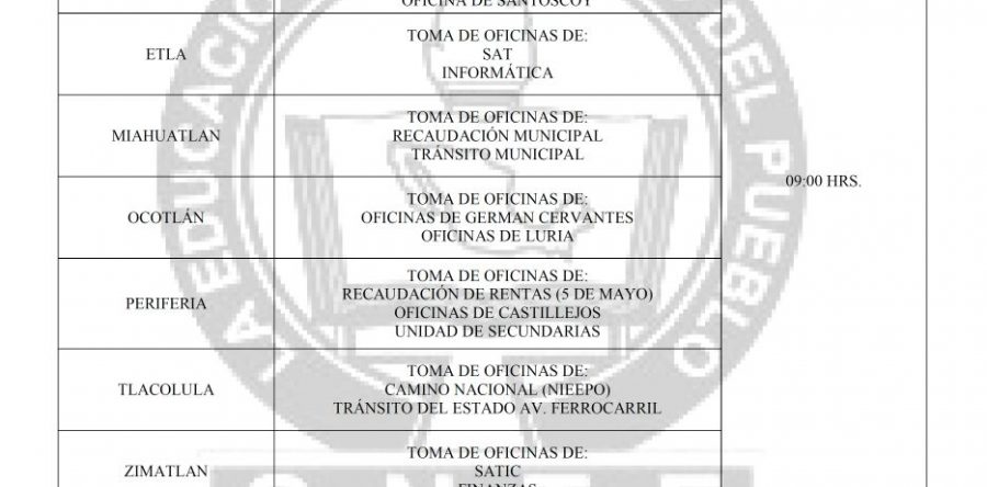Van maestros contra dependencias de tres niveles de gobierno; bloquearán y paralizarán labores