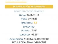 Sacude nuevo sismo a la entidad