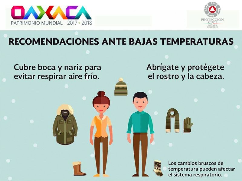 Emite Protección Civil Municipal recomendaciones por temporada de frío