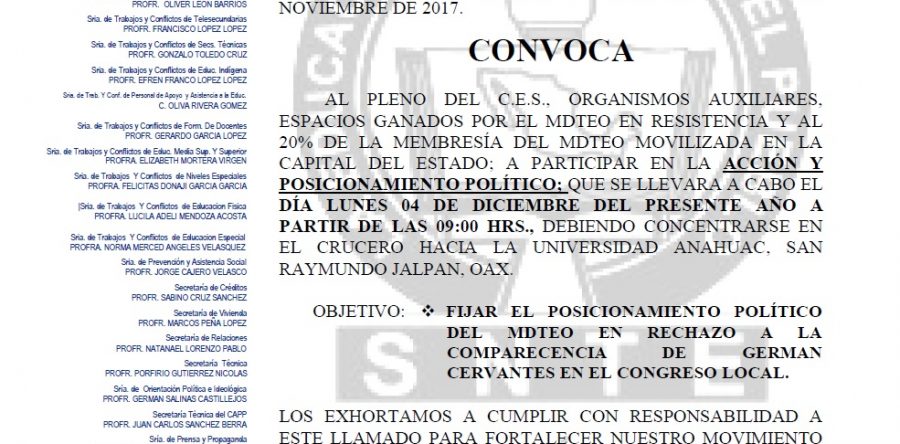 Buscan maestros boicotear comparecencia de titular del IEEPO