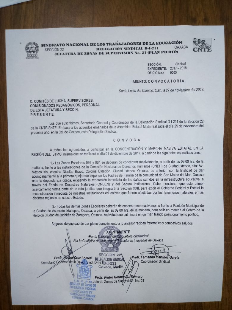 Interpondrán queja ante CNDH en el Istmo ante falta de reconstrucción de escuelas; marcharán en Ciudad Ixtepec