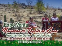 Anuncian Expo Venta Navideña de Tapetes de Lana en Teotitlán del Valle