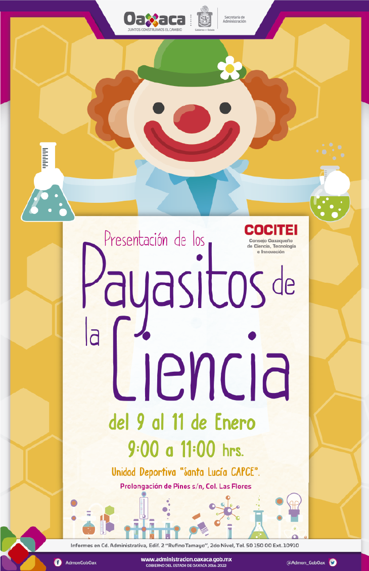 Este martes los “Payasitos de la Ciencia” visitan la Unidad Deportiva “Santa Lucia CAPCE”