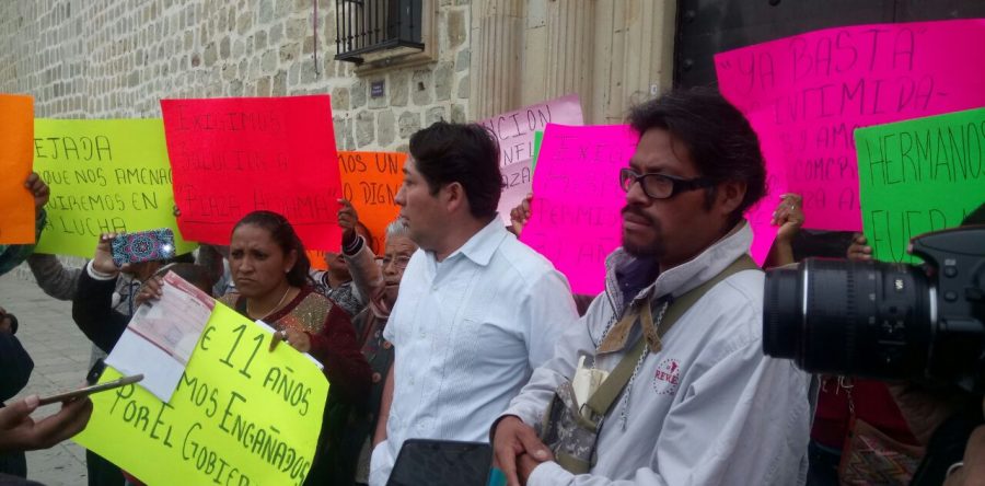 Comerciantes de la Plaza Aldama con protesta piden un espacio para trabajar.