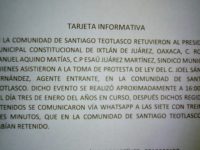 Surge nuevo conflicto en la Sierra Norte de Oaxaca; retienen a autoridades de Ixtlán de Juárez