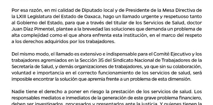 Con la Salud no se juega: Jesús Romero
