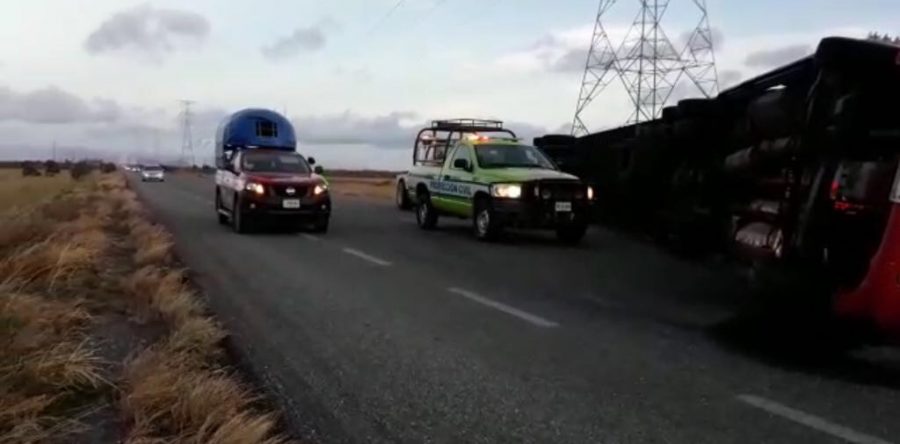 Se presenta primer volcadura del año por evento norte en el Istmo