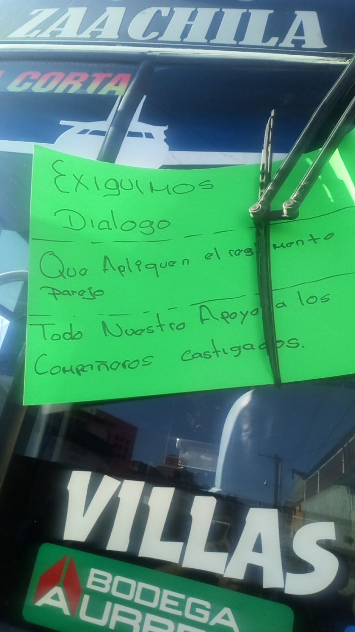 Paran labores conductoras de la empresa Zaachila Yoo ante irregularidades