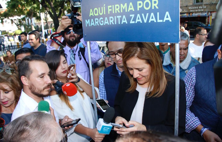 Logra Margarita Zavala reunir 800 mil firmas para candidatura independiente