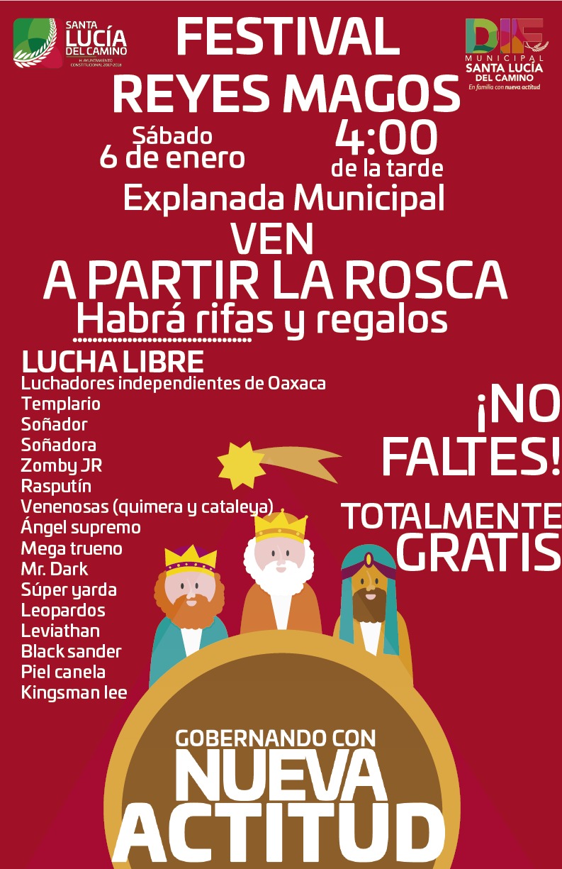 Raúl Cruz invita a las niñas y niños de Santa Lucía, al Gran Festival de Día de Reyes