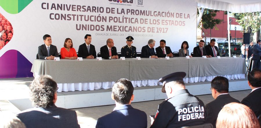 Ayuntamiento capitalino presente en Ceremonia Conmemorativa por el “CI Aniversario de la Constitución Política”