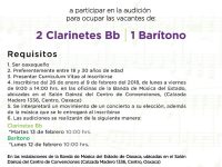 Invita Seculta a formar parte de la Banda de Música del Estado