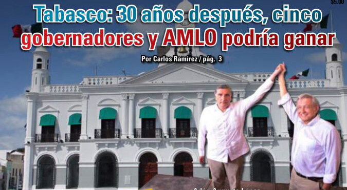 Tabasco: 30 años después, cinco gobernadores y AMLO podría ganar: Carlos Ramírez