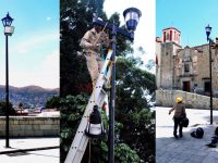 Continúa programa de Rehabilitación y Suministro de Luminarias en el Centro Histórico