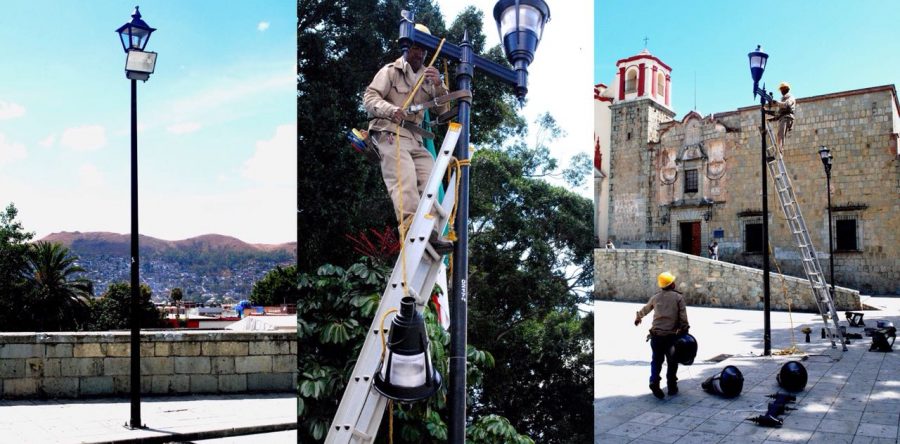 Continúa programa de Rehabilitación y Suministro de Luminarias en el Centro Histórico