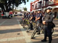 Con la presencia  de “Policías en bicicleta”, se mejoran las acciones para brindar mayor seguridad en Santa Lucía del Camino.