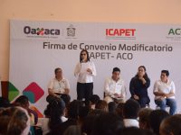 Ratifican esfuerzos ACO e ICAPET para continuar beneficiando a familias oaxaqueñas