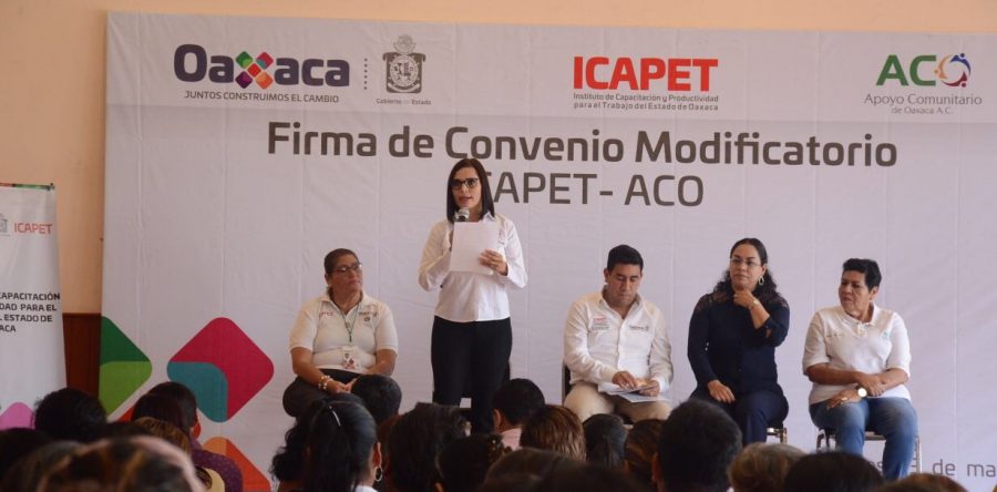 Ratifican esfuerzos ACO e ICAPET para continuar beneficiando a familias oaxaqueñas