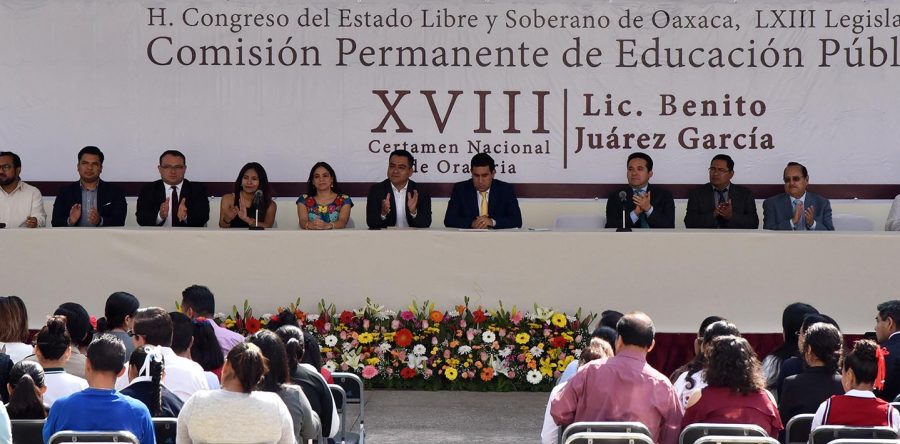 En el Congreso del Estado inicia XVIII Certamen Nacional de Oratoria “Lic. Benito Juárez García”