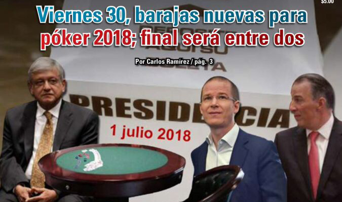 Viernes 30, barajas nuevas para póker 2018; final será entre dos: Carlos Ramírez