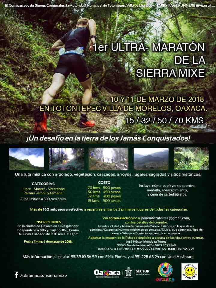 Totontepec Villa de Morelos, sede del 1er. Ultra Maratón Sierra Mixe