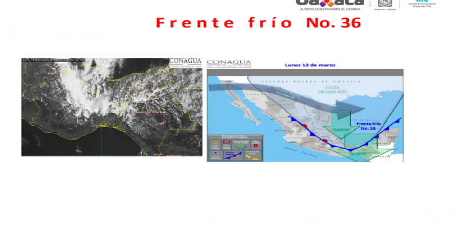 Emite CEPCO alertamiento por Frente Frío 36
