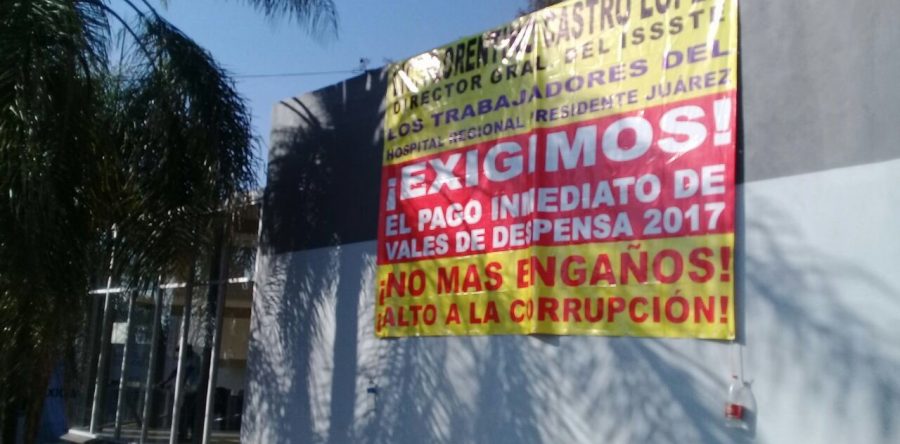 Trabajadores del ISSSTE en paro de labores