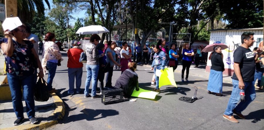 Padres de familia de la técnica 1 protestan en el bulevar Eduardo Vasconcelos