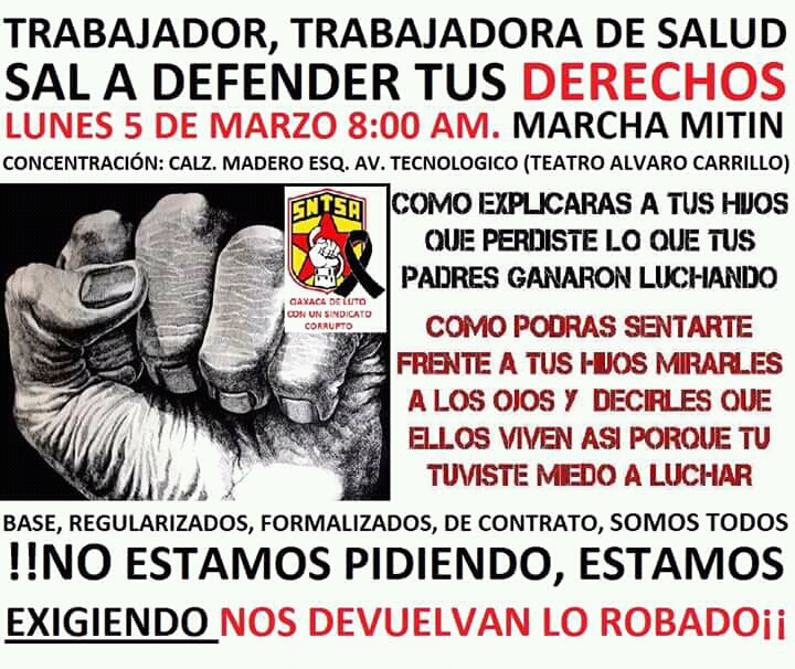 No cesan manifestaciones de trabajadores de salud; hoy marcharán