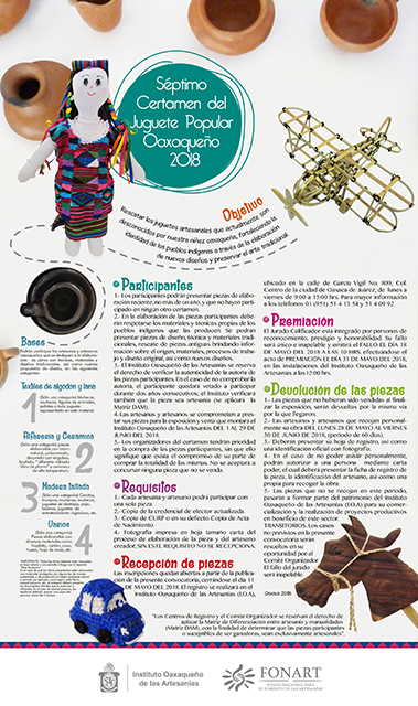 Convoca IOA a participar en el Séptimo Certamen del juguete popular oaxaqueño 2018