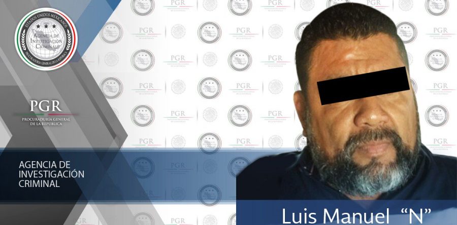PGR asegura a Luis Manuel “N”; cuenta con orden de aprehensión por su probable responsabilidad en el delito de homicidio