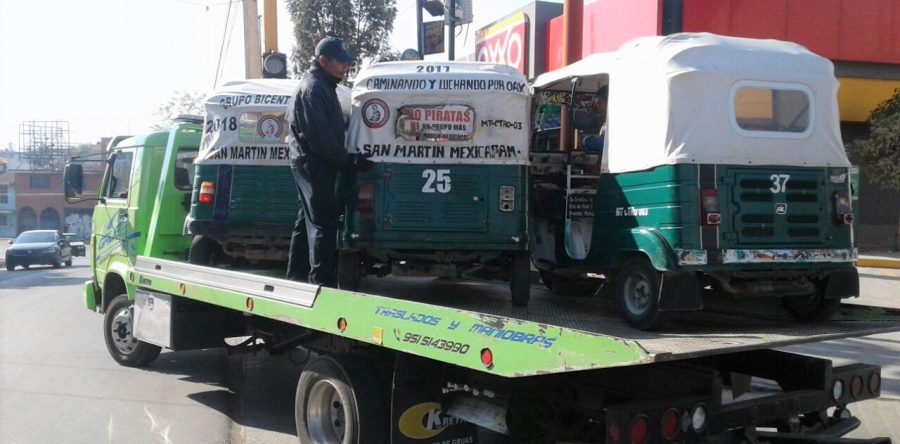 Asegura SEVITRA y SSPO unidades ilegales  en operativos al transporte público